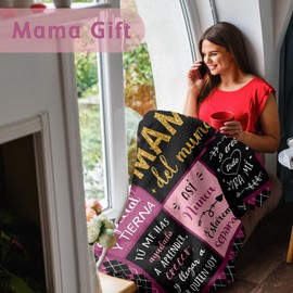 Regalos para Mamá, Regalos para Mama Cumpleaños, Regalo para Mama En Español, Gifts for Mom, Mom Birthday Gifts from Daughter Son, Feliz Dia De Las Madres, Mama Gifts, Mama Mom Blanket 50" X 60"