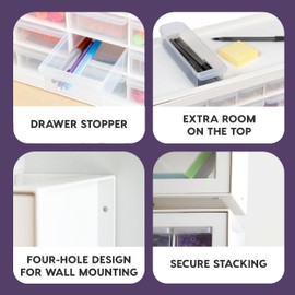 IRIS USA Screw Tool Organizer Small Parts Cabinet Chest, 44-Drawer Hardware Electronics Nuts Bolts Storage Drawers Organization Toolbox Garage Craft Business Teacher Beads Scrapbook Art Hobby - White