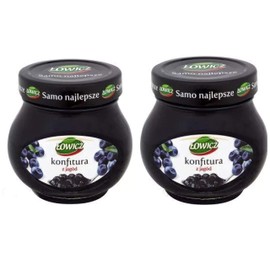 LOWICZ BLUEBERRY PRESERVES (konfitura z jagod) 2 PACK x 240 G (8.46 oz) Product from Poland.