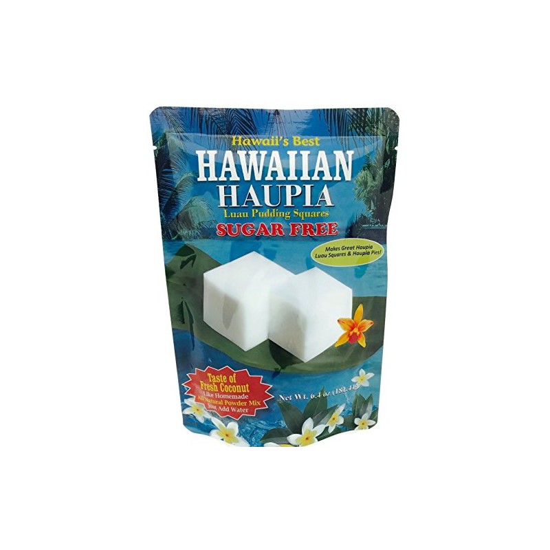Kauai Tropical Syrup Sugar Free Hawaiian Haupia Luau Pudding Squares,