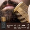 Sandalwood Beard Comb and Case - Pocket Sized Wooden Beard
