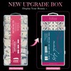 500PCS Natural False Nails Tips Lady French Style Acrylic Artificial