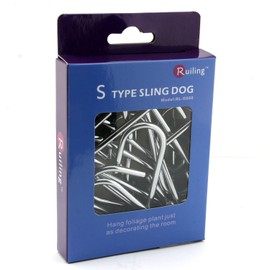 RuiLing Chrome Finish Steel S hook Cookware Universal Pot Rack Hooks Sturdy Hanging Hooks - Multiple uses for Kitchenware, Pots, Utensils, Plants, Towels - Set of 10