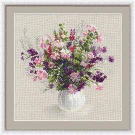 Riolis Stickerei-Set für Kreuzstich, Motiv Sommerbouquet