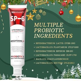 MSDRWIKEY SP-6 Probiotic Whitening Fresh Breath Toothpaste Set - 140g x 3 | Oral Care, Long-Lasting Freshness, Christmas Gift Ideas
