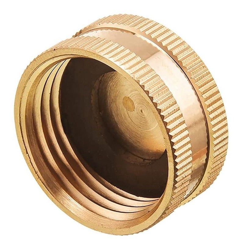 Tuperoymse Garden Hose Female End Cap, Brass Spigot Cap with