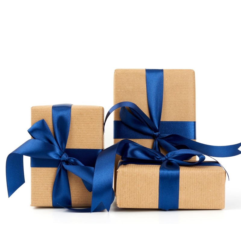 Navy Blue Stain Ribbon 1 1/2 Inch,25 Yards Navy Blue