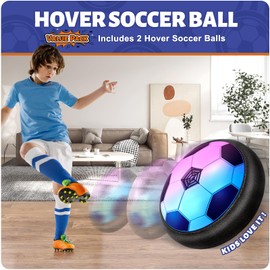 Officygnet 2 Pack Hover Soccer Ball Toys Gifts for 5, 6,7, 8-12 Year Old Boys, Indoor Boys Toys Age 6-8, Light-Up Soccer Ball Games for Kids 4-6, Ideal Christmas Birthday Sports Gifts for Kids