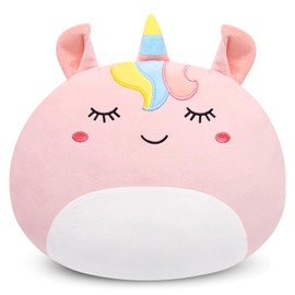 Slojkardon PinkUnicorn Plush Pillow, Kawaii Unicorn Stuffed Animal Plushie for Girls, Soft Toddler Body Pillow Toys, Birthday Gifts for Kid, 13Inch
