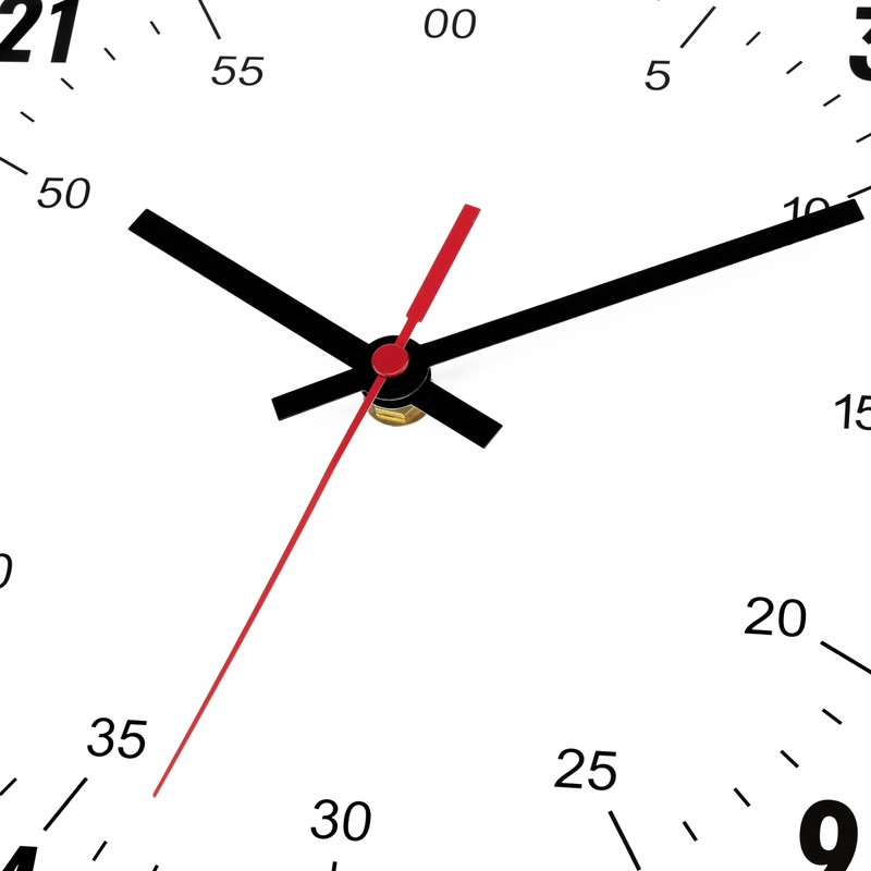 Foxtop 24 Hour Wall Clock Battery Operated Round Analog Wall
