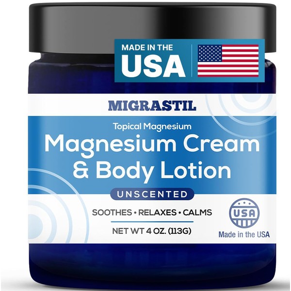 MIGRASTIL Topical Magnesium Cream & Body Lotion 4oz. - Promotes