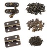 Gizhome 25 Sets Antique Right Latch Hook Hasp and 50