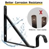Closet Rod Bracket, Heavy Duty Shelf Bracket with Rod Holder,