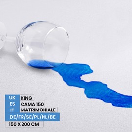 Utopia Bedding Waterproof Strap Mattress Protector King Size 150 x 200 cm White, Fits Up to 30cm Deep Mattresses, Premium Terry King Size Mattress Protector, 4 Side Elastic Strap King Mattress Cover