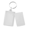 100Pcs Clear Acrylic Photo Frame Keychain, 5.5x4cm Clear Rectangle Blank