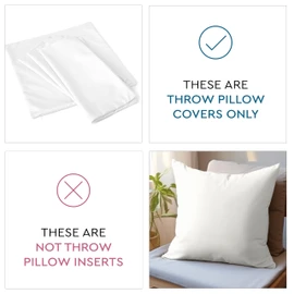Encasa Homes Cushion Covers, 2 Pieces, 3 Sizes