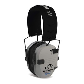 Walker's Razor Digital X-TRM Sound-Enhancing Hunting Gun Range Shooting Hearing Protection Electronic Earmuffs with Gel Earpads & Mesh Headband, 2 AAA Batteries Included, Gray