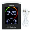 CO2 Detector with Display Screen ABS Battery USB Charging Multi