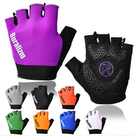 RURALIZM Half-Finger Cycling Bike Gloves with Shock-Absorbing Foam & Anti-Slip Grip Ultra-Durable Palm for Mountain Biking, Road Cycling, and Long-Distance Rides.
