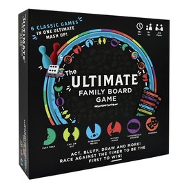 The Games Emporium, The Ultimate Family Board Game, 6 Classic Games in 1 Fun Mash Up! 2-6 Players, Great Gift For Ages 6+, Multicolor