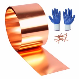 Copper Flashing 99.95% Pure - 24 Gauge 0.5mm Thick Copper Strip - Solid Copper Roll in Various Widths & Length – ASTM B152M Copper Sheet - Contractors & DIY Projects (24 Ga, 6" Width x 5 FT)