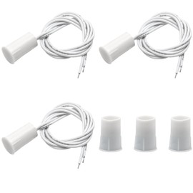 Surf turtle 3 Pcs Recessed Door Window Magnetic Switch Window Door Contact Sensor Alarm for Office Home Security System