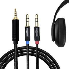 OKCSC 2.5mm Upgrade Replacement Cable for Hifiman Sundara/ANANDA-BTHE4XX/HE-400i Headphone Gold-Plated Dual 3.5MM Jack Male Cable for AK70 MKII/iBasso Audio DX120/150/FiiO BTR5-2021/New K3 1.3M