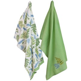 Boston International Dish Towel Set of Two Cotton Tea Towels, 28" x 18", Arwea