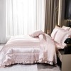 Luxury Silky Comforter Set with Sheet Set Queen 8 Pieces