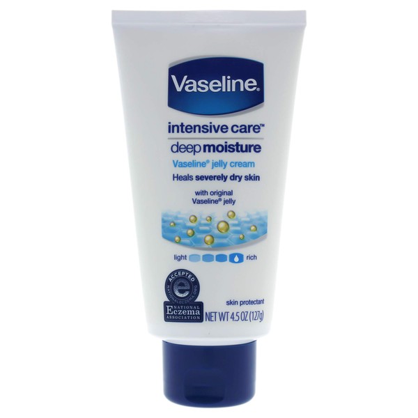 Vaseline Intensive Care Jelly Cream, Deep Moisture 4.5 oz (Pack of 3)