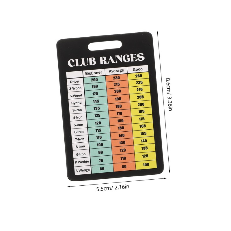 Outanaya 10pcs Golf Scorecards Golf Distance Reference Cards for Accurate