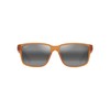 Maui Jim Mens's Kuniahi AF Polarized Rectangle Sunglasses, Matte Transparent