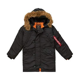 Alpha Industries Boys' N-3B Parka (YXL, Black)