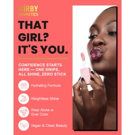 Kirby Kosmetics DivineDiva Lip Oil - TikTok-Viral Moisturizing & Hydrating High-Shine Lip Gloss with Hyaluronic, Coconut & Argan Oils - Vegan Lip Care for Soft, Plump, Konfident Lips- Watermelon Bliss