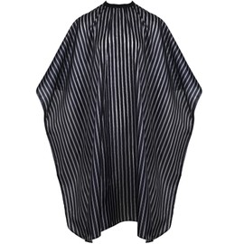FEBSNOW Hair Cutting Cape Professional Barber Cape with Adjustable Neckline Hairdressing Salon Cape for Coloring Dying Haircut Apron Hairstylist Essentials Barber Accessories Salon Supplies (Stripe)