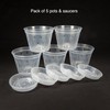 Greenology 16cm / 6" Pack of 5 Orchid Flower Pots