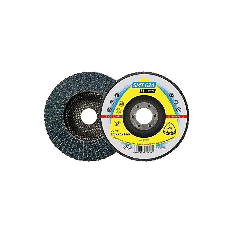 KLINGSPOR SMT 624 Abrasive Mop Disc 125 x 22,23 MM,
