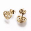 Unbranded Stainless Steel Set Earring Pendant Necklace Heart Star Gold