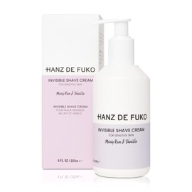 Hanz de Fuko Invisible Shave Cream for Men & Women – Premium Shaving Cream, Great for Sensitive Skin – Hypoallergenic Formula with Aloe Vera, Shea Butter, Acai – Sulfate and Paraben Free – 8 oz.