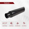 FGJQEFG 5 Inch Inlet 8 Inch Outlet Gloss Black Stainless