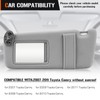 Sun Visor for 2007-2011 Toyota Camry Without Sunroof, Left Driver