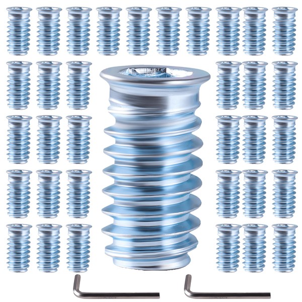 TIOMIOSEA Pack of 40 Screw Nuts M8 x 25 mm,