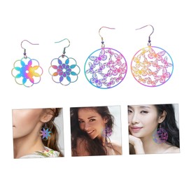 COLLBATH Chic Hoop Earrings Stainless Hollow Lady Earrings 2 Pairs Fashion Jewelry Earring Set Earring Hoops for Girls