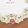Wolkemer 2 Pack Small Round Doily Embroidered Place Mat Lace