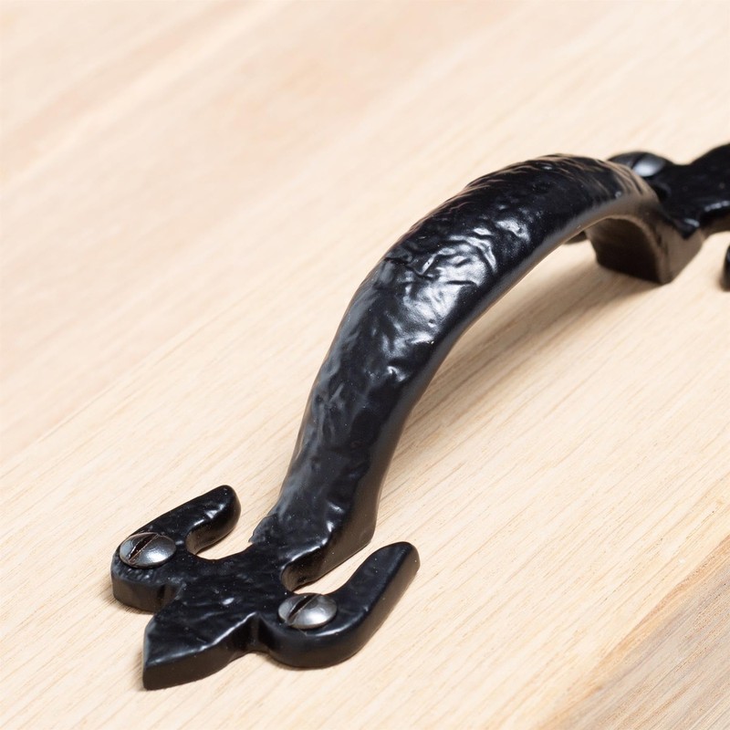 Hammer and Tongs Rustic Fleur De Lis Door Handles -