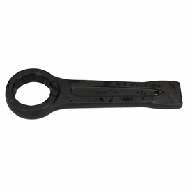 TOP-VIGOR 36 mm Slogging Ring Spanner Striking Straight Handle Box End Wrench Metric Single Ring Flat Spanner Slogging Wrenches for Various Hex Head Bolt