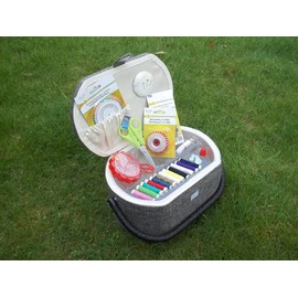 Sewing Box Sewing Basket with Sewing Kit Sewing Storage/Blue/Multi-colour