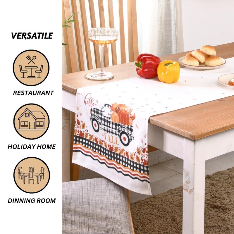 Folkulture Table Runners | Fall Table Runner 72 inches Long