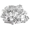 Futheda 100 pcs Aluminum Crimping Loop Sleeve Clips with Double