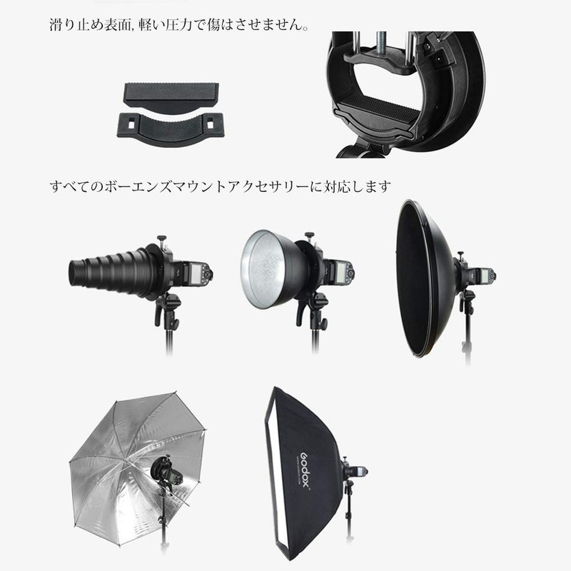 Godox S2 Upgraded S-Type Bracket Bowens Mount Removable Gasket Compatible